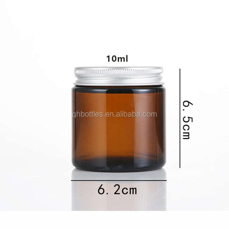 8oz Amber Glass Jars for Skin Care Straight Side DIY Projects for Storing Homemade Cosmetics Herbs Overnight Oats Prayer