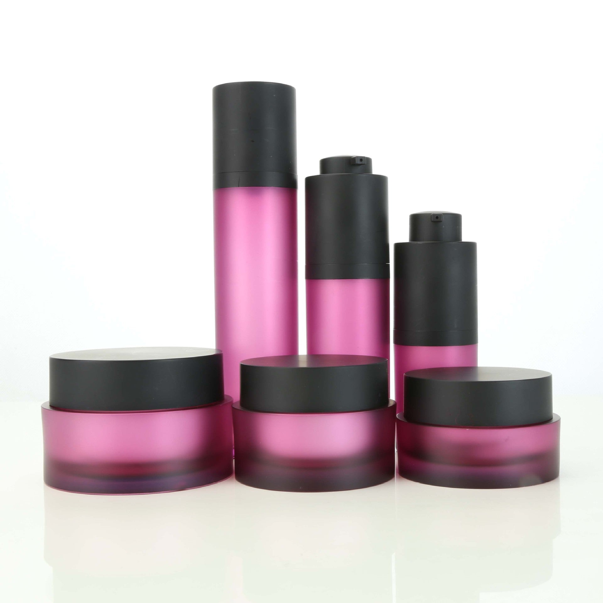 30ml 50ml Luxury Airless Frosted Pump Bottle Child-Resistant 30g 50g with Pump Sprayer for Face Cream Lotions
