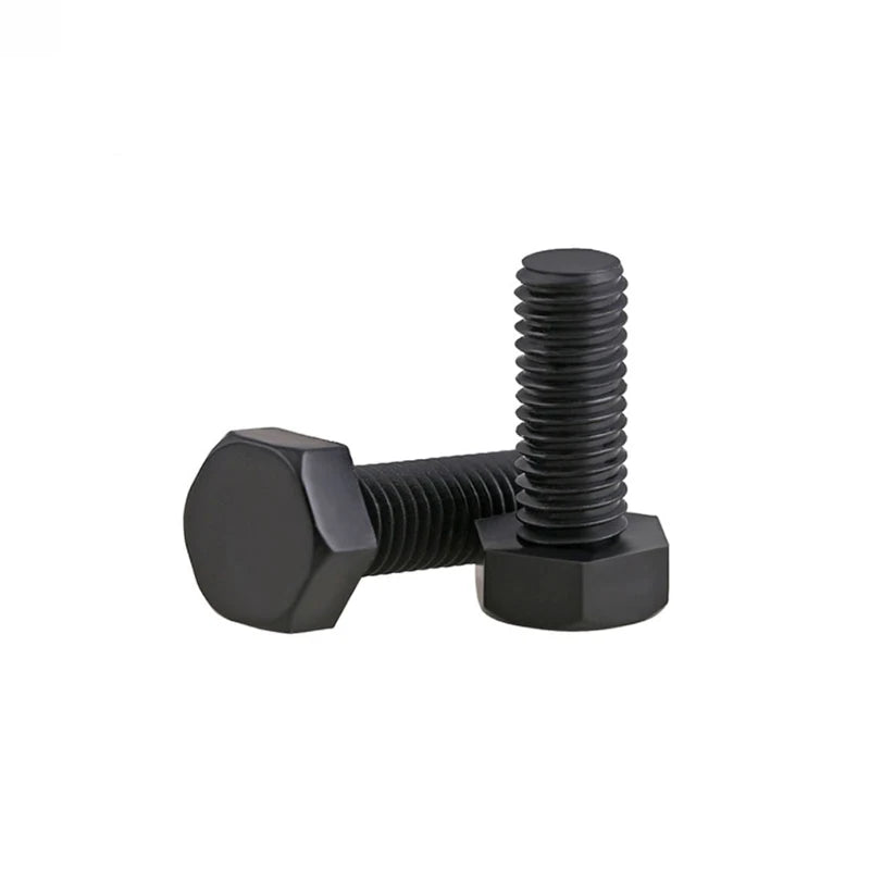 Customized Steel Hex Bolts Grade 4.8/8.8 M4-M10 Black Zinc Plated DIN 933