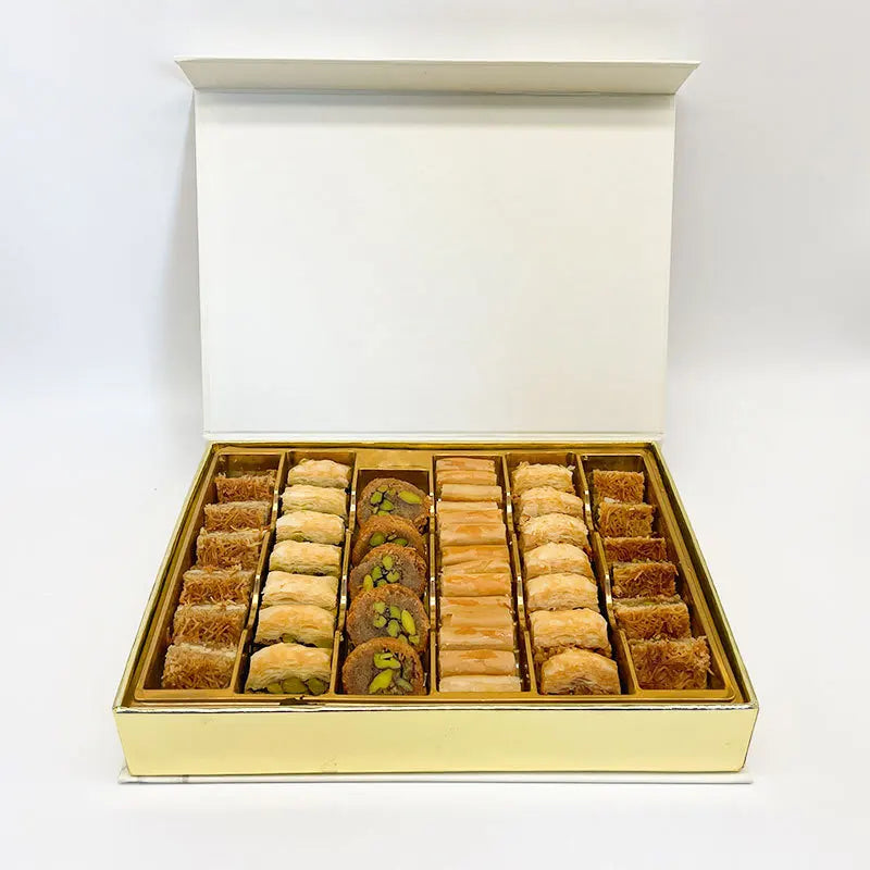 Luxury Rigid Muslim Eid Mubarak Ramada Box Empty Paper Baklava Dates Packing Packaging Gift Boxes Date Box for Ramadan