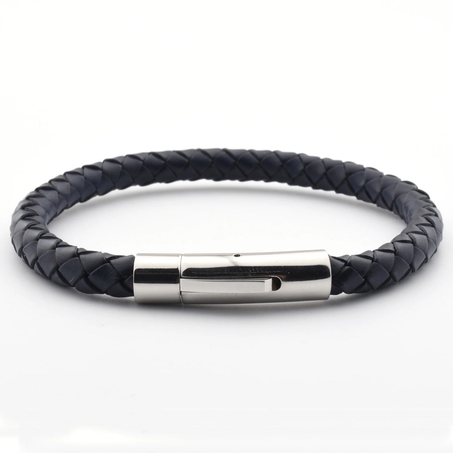 New Arrivals Custom Engraved Statement Leather Bracelet Black Personalized Men Leather Bracelet Luxury Gift