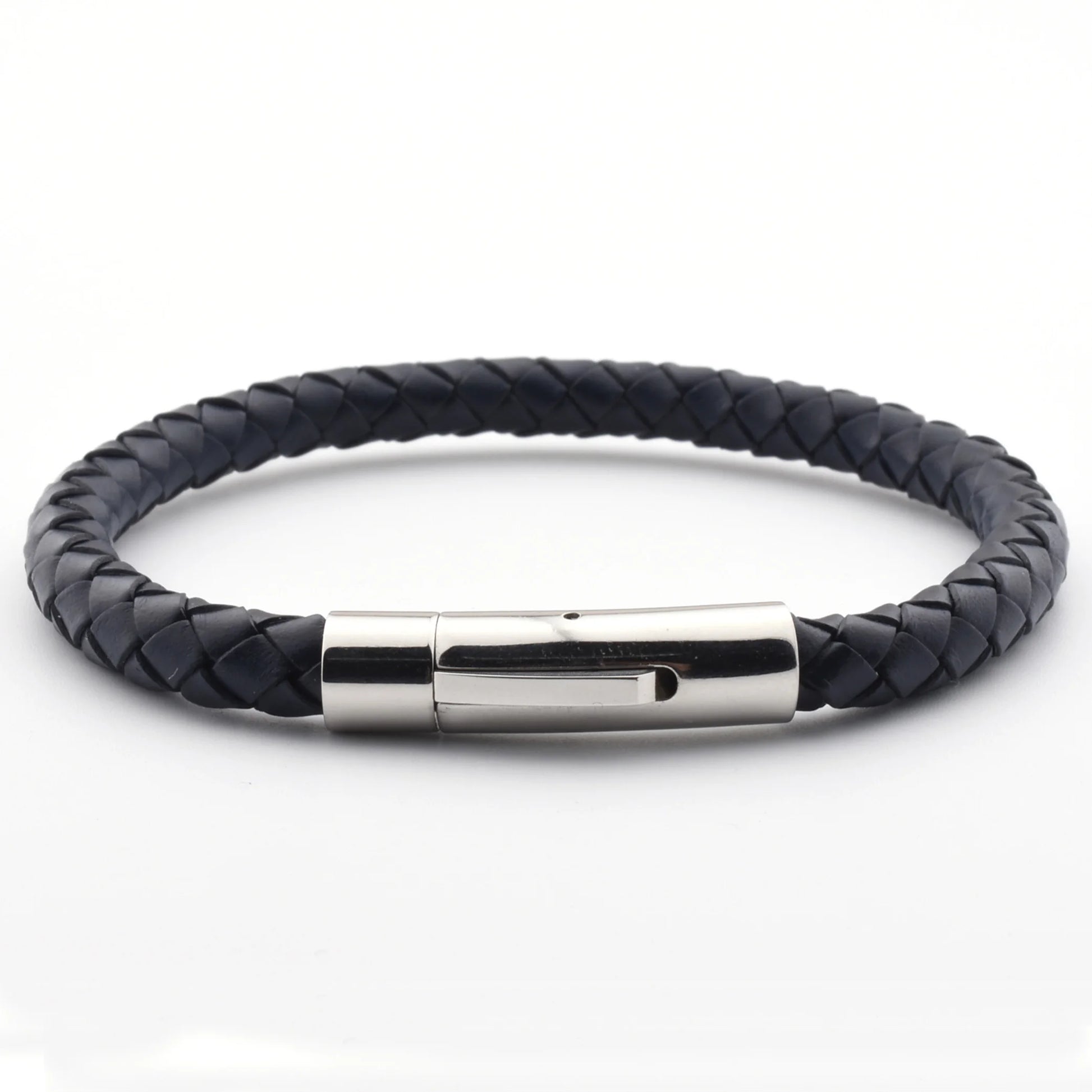 New Arrivals Custom Engraved Statement Leather Bracelet Black Personalized Men Leather Bracelet Luxury Gift