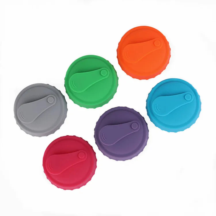 Leak Proof Reusable Silicone Soda Can Lids Beer Can Top Cover Silicone Can Stopper for Standard Size Soda/Beer/Energy Drink C