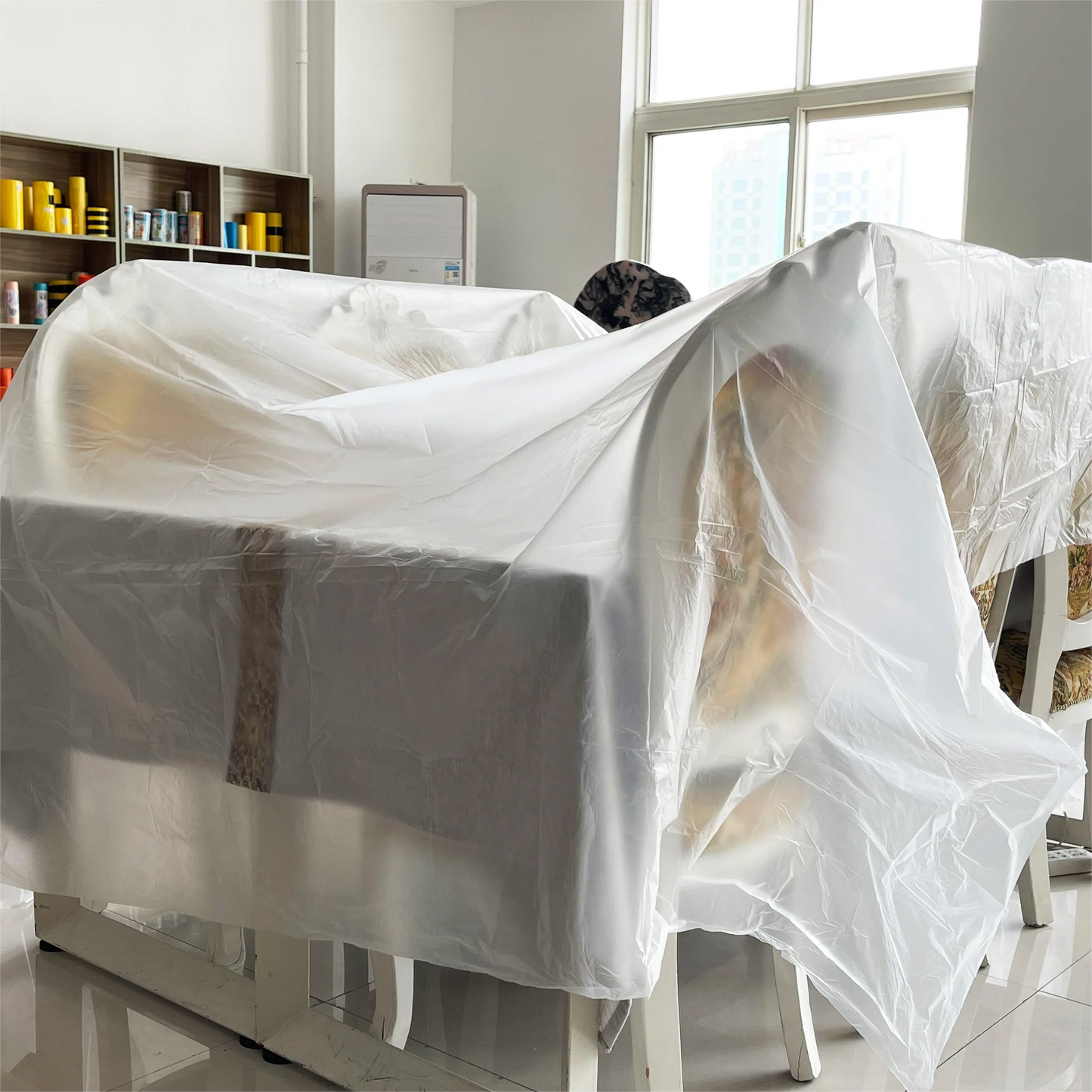 Plastic Polythene  Painting Drop Cloth Dust Sheet Clear Painting Tarp Furniture Cover for House or Home DIY