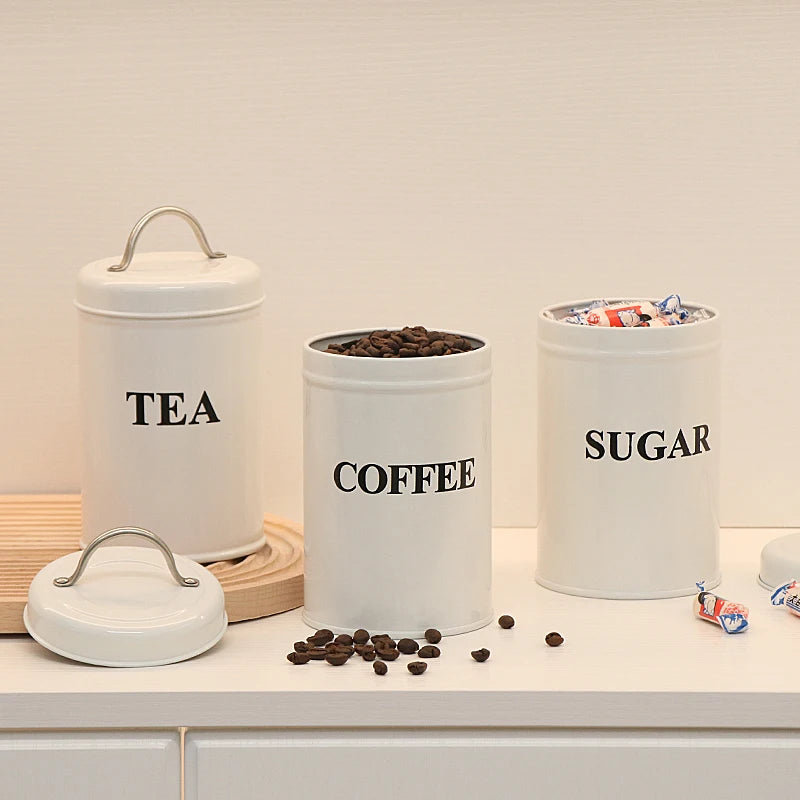 Coffee Storage Canister Seasoning Canister Food Container Jar Kitchen Storage Box Condiment Pot Organizer With Lid