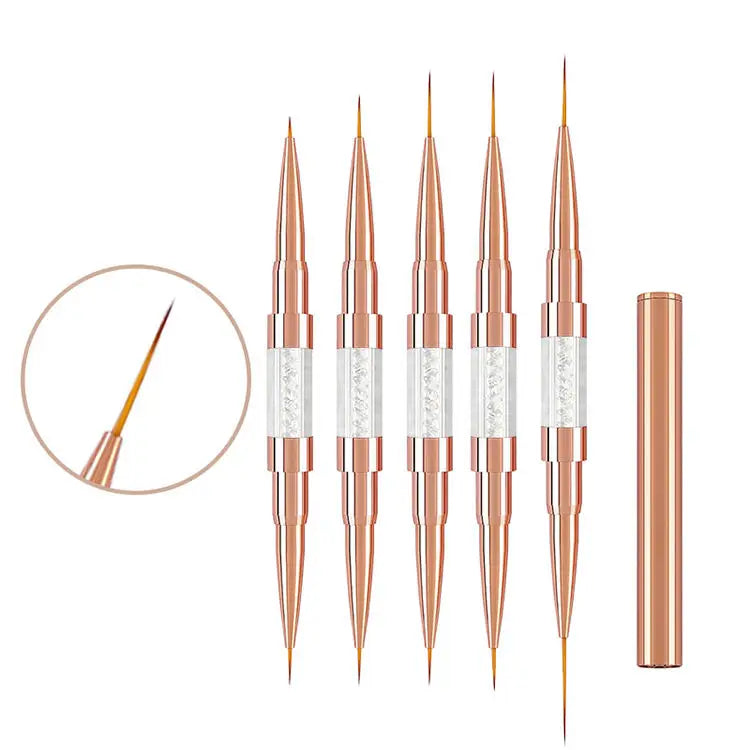 New Ultra-Fine Two-Head Nail Brush Nail Painting Brush Nail Painting Line Stroke Slender Brush