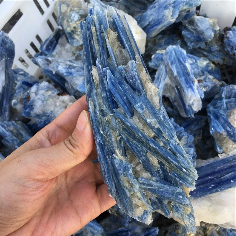 Natural Quartz Crystal Blue Kyanite Rough Specimen Cyanite Mineral Blue Quartz Crystal for Decoration