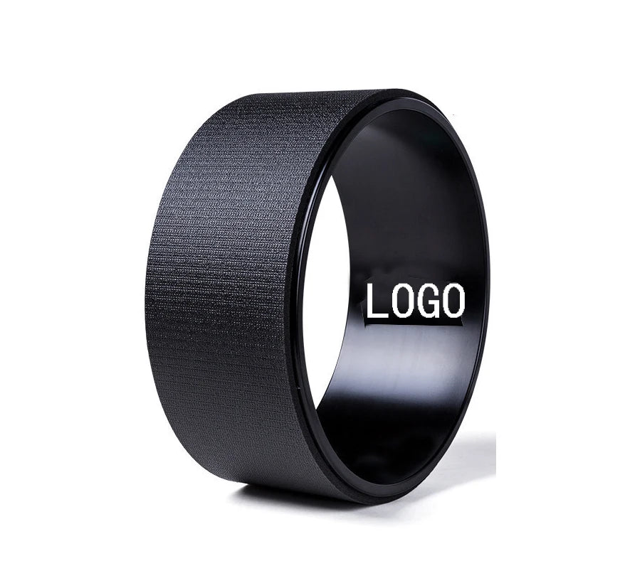 ECO Friendly Pvc Abs Tube Custom Printed Stretching OEM Fitness Yoga Wheel Relieve Back Pain