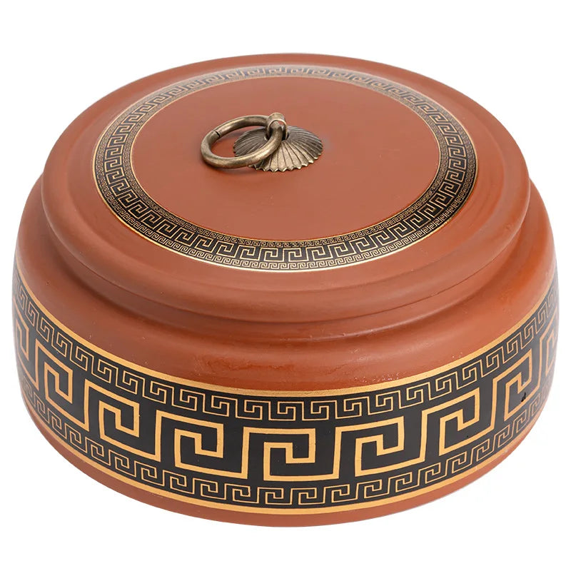 MSH Chinese Traditional Red Clay Large Tea Ceramic Pot Storage Food Jars 1400ML