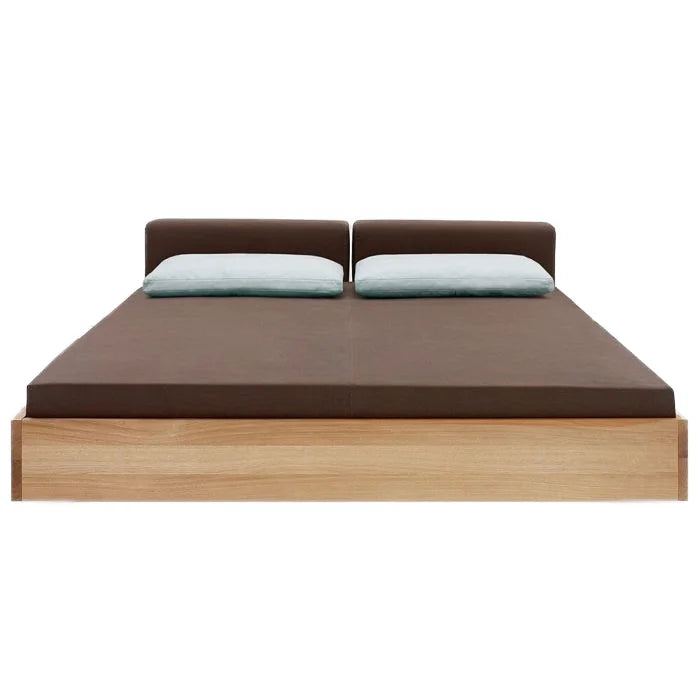 Modern Bedroom Furniture Solid Oak Pine Platform Bed New Design Double Size Soft Bed Faux Leather Upholstered Multifunction f