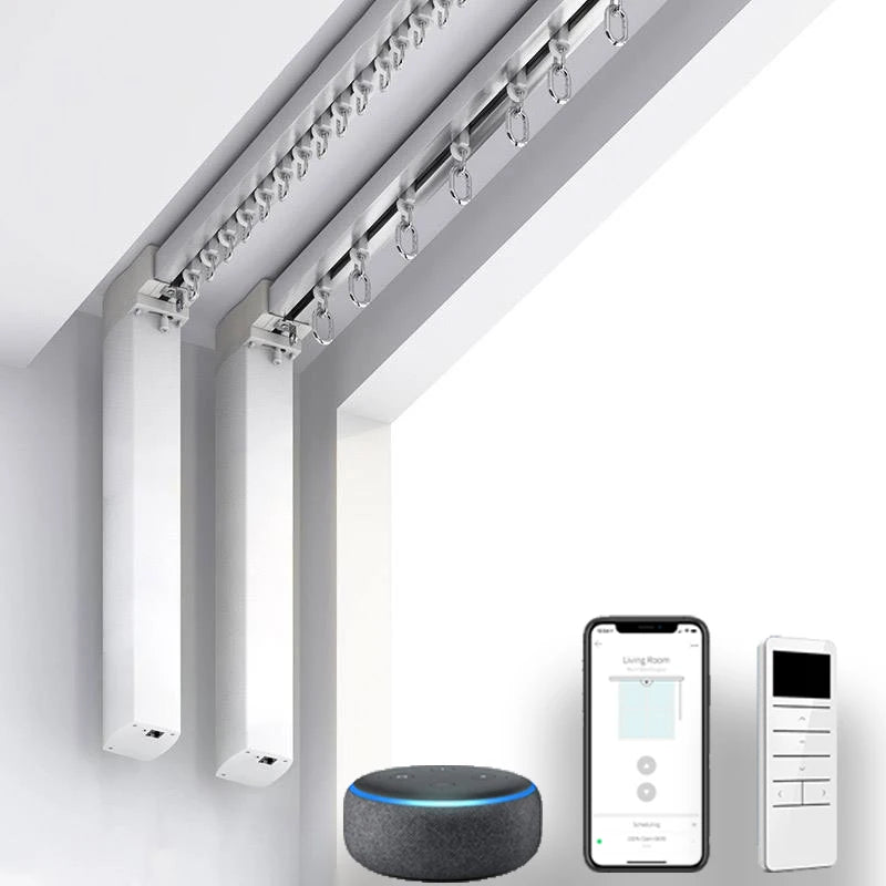 Adjustable Smart Curtain Track Modern Electric Roller Blind Motor Automated Smart Home Metal PE