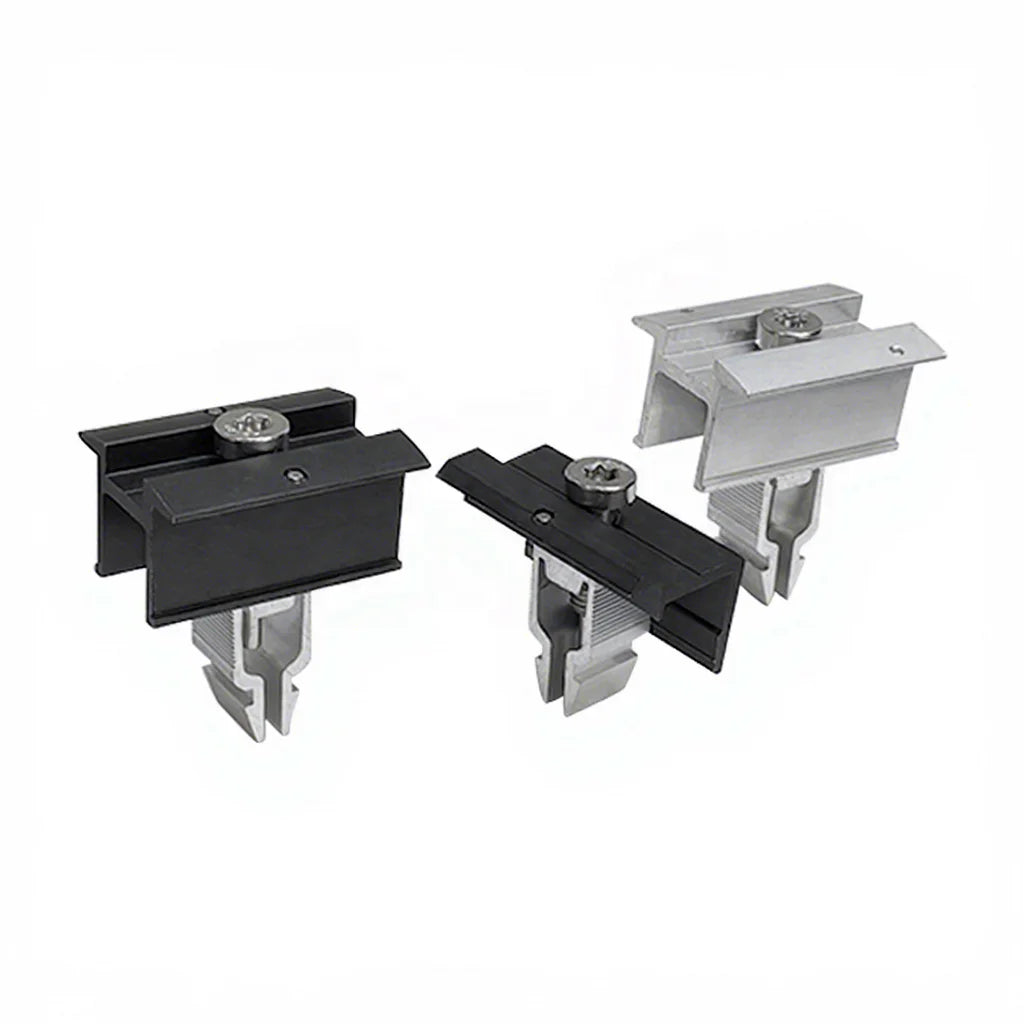 Egret Solar Mid End Clamp Oxidized Black Solar Mount Clamp for Solar Mounting Systems