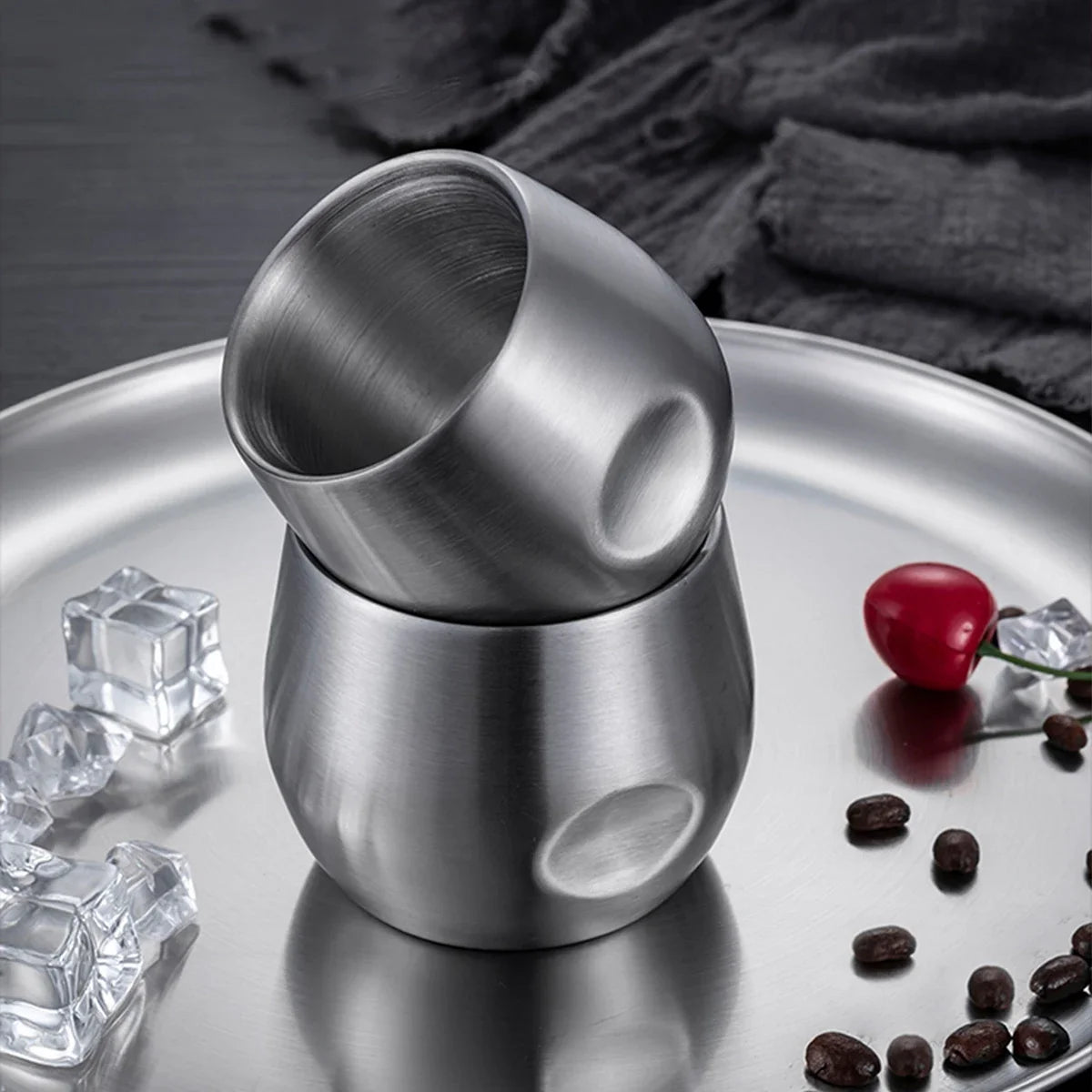 Double Wall Stainless Steel Espresso 150ml 200ml Insulated Coffee Insulation Tea Cup Tumbler for Outdoor Picnics Party