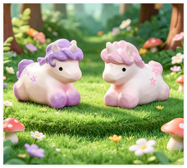 Personalized Mini Kawaii Cute DIY Bath Bomb pink rainbow Resin unicorn Toy Kids Children Educational Small Figurine Manufactu