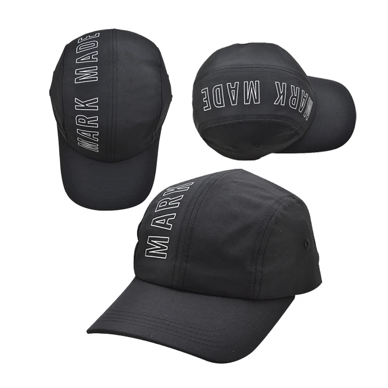 Sports Running Hat Outdoor Printed Logo Character Breathable Nylon Customized Quick Dry Premium Lightweight Unisex Adjustable