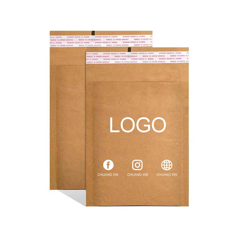 Shipping Packaging Kraft Paper Envelope Bag Custom Mailing Bags Biodegradable Compostable Padded Kraft Paper Shipping Mailer 