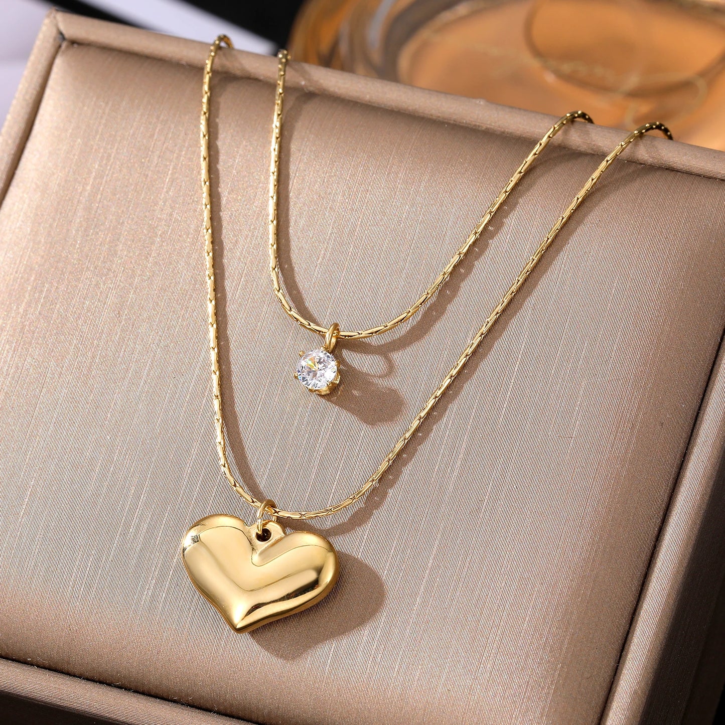 New Women Jewelry 18K Gold Plated Butterfly 316L Stainless Steel Necklace Wholesale