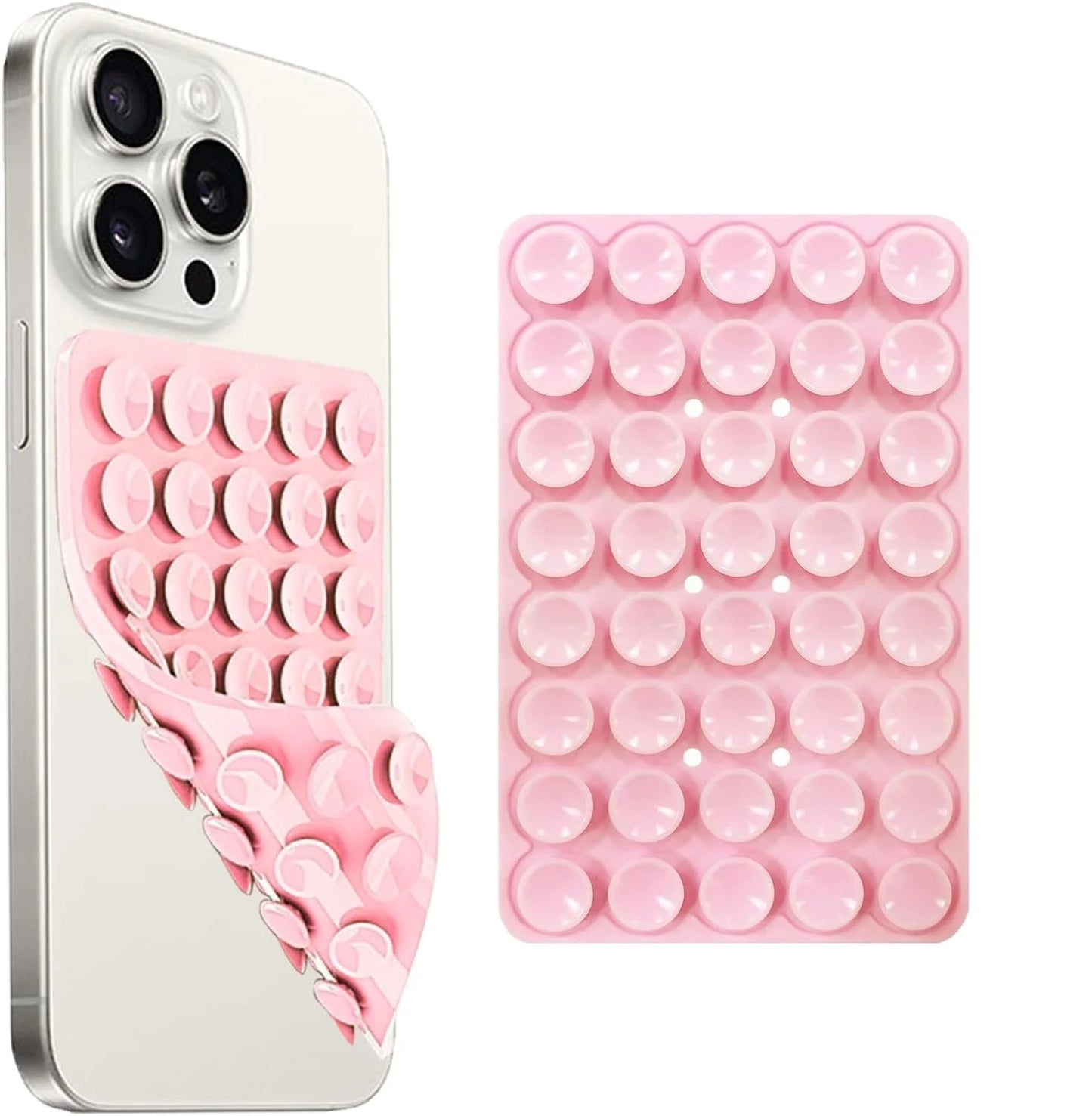 Suction Cup Phone Mount Silicone Sticky Phone Grip Double Sided Easy to Remove and Clean Strong Suction Phone Mount for Selfi