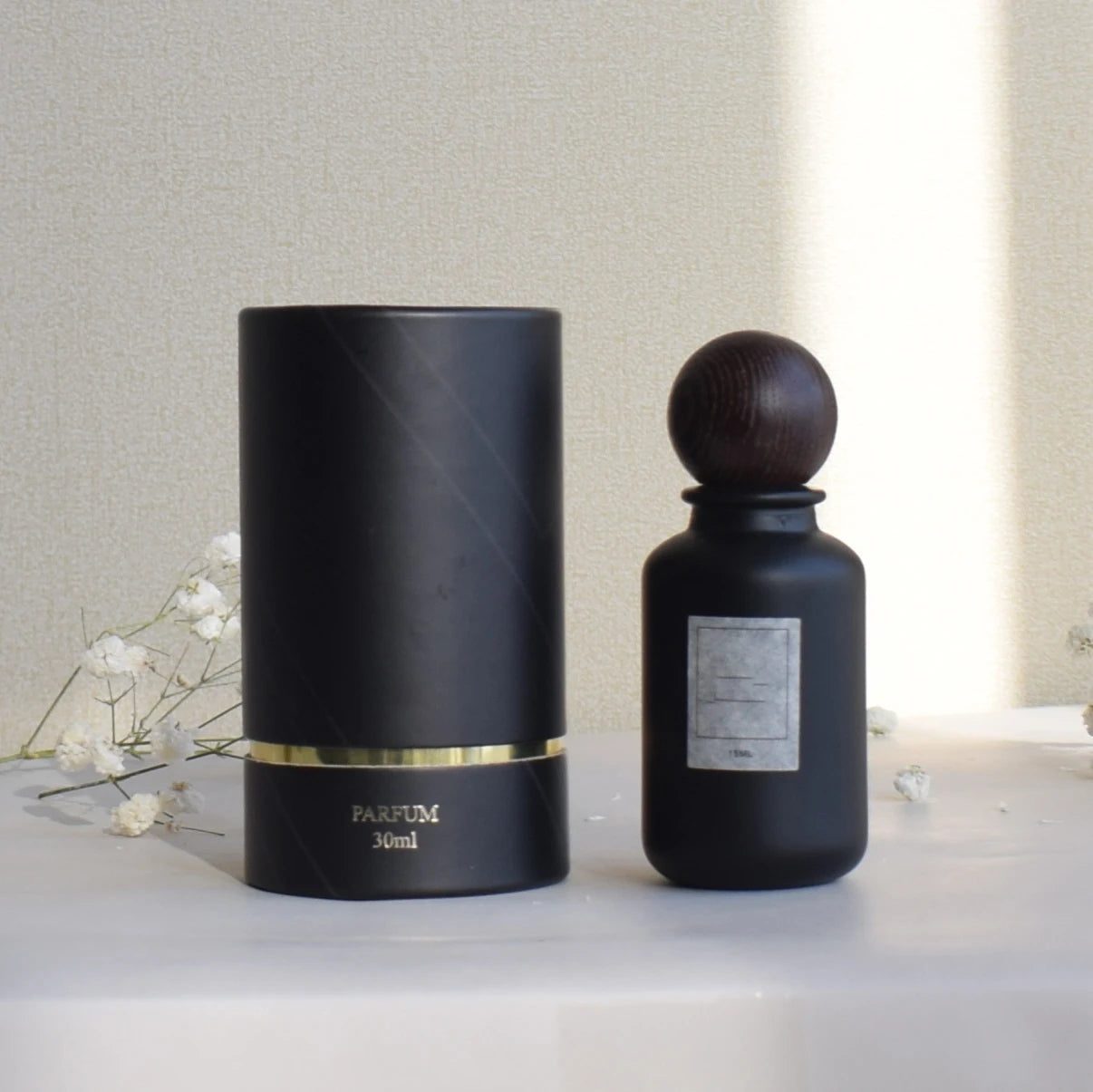 30ml 50ml 100ml for Cap Glass Perfume Spray Bottles with Hot Stamping and Pump Sprayer Amber Color Packaging Box