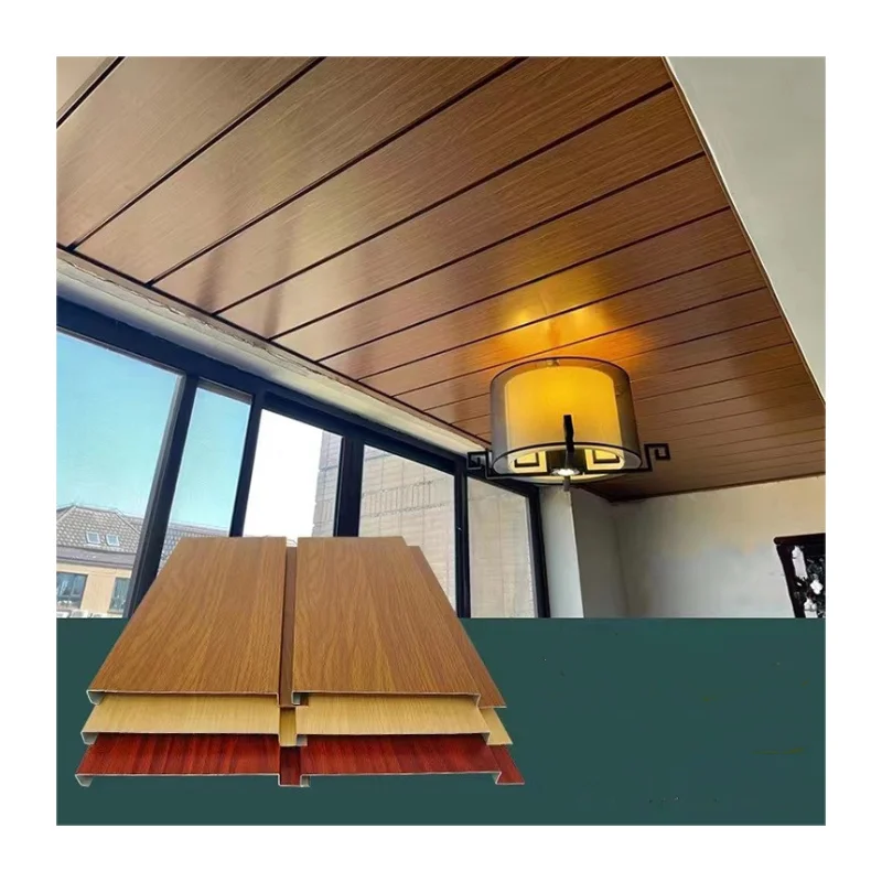 Modern Customized Linear Baffle Ceiling Tiles G Strip Aluminum Wood Suspended Metal Alloy for Interior Decor