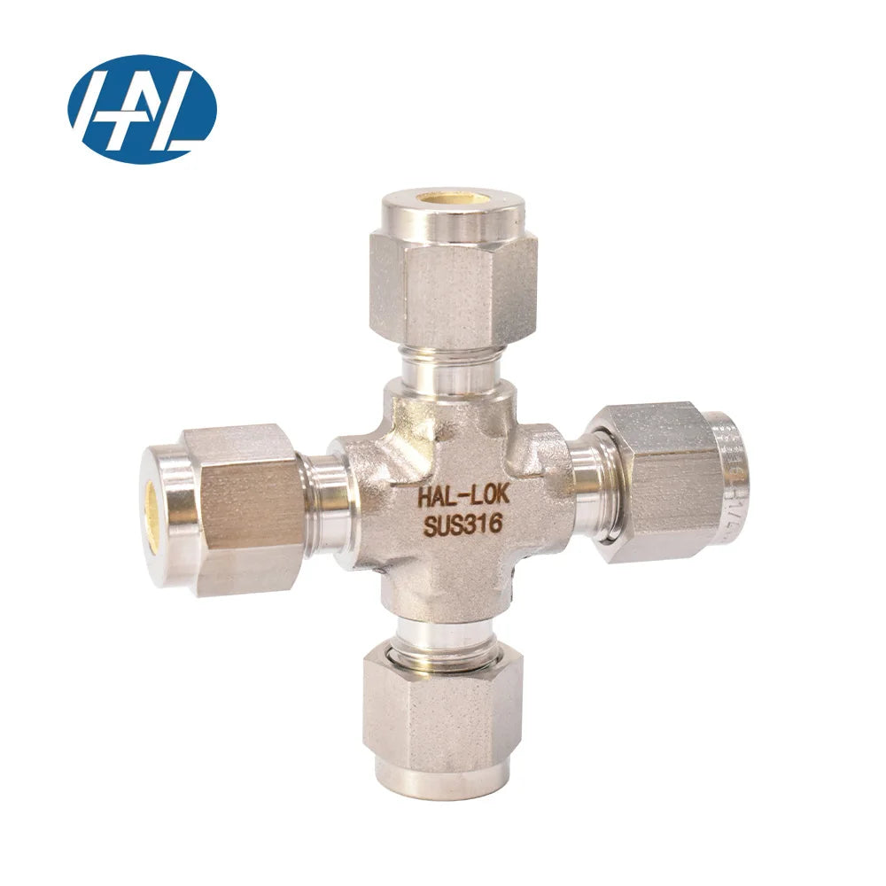 HAL-LOK SKTS-4 Stainless Steel 304/316 High Pressure Forged Corrosion-resistant Hexagon Head Union Cross 2mm 38mm 1/16 2in