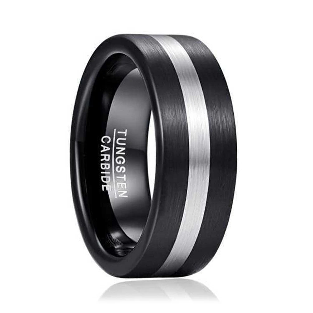 8MM Newest Design Alin Hammered Marriage Tungsten Carbide Mens Engagement Rings Jewelry for Couples Wedding