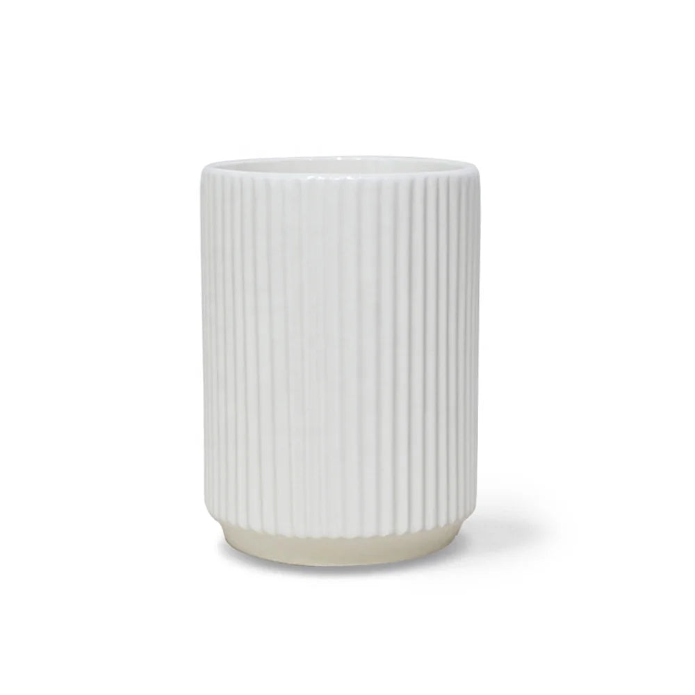 300ml Beige Japanese Style Ribbed Ceramic Cup for Back to School With Beautiful Japanese Design Ceramic Coffee Mug