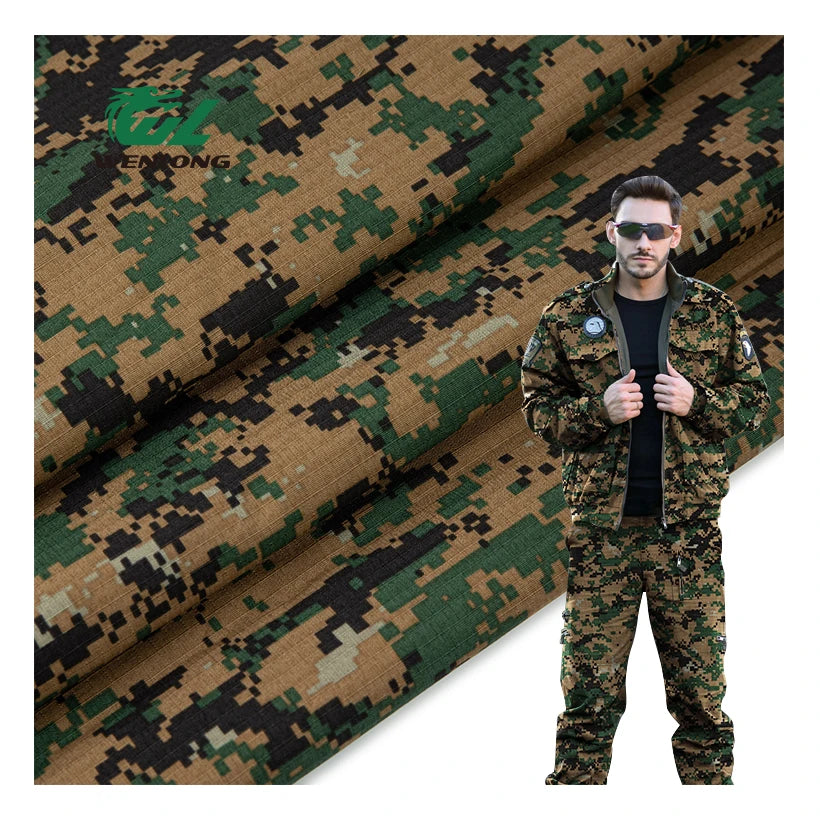 RTS T/C 8020 Polyester/Cotton Marpat Woodland Tactical Gears Uniform Camouflage Ripstop Fabric