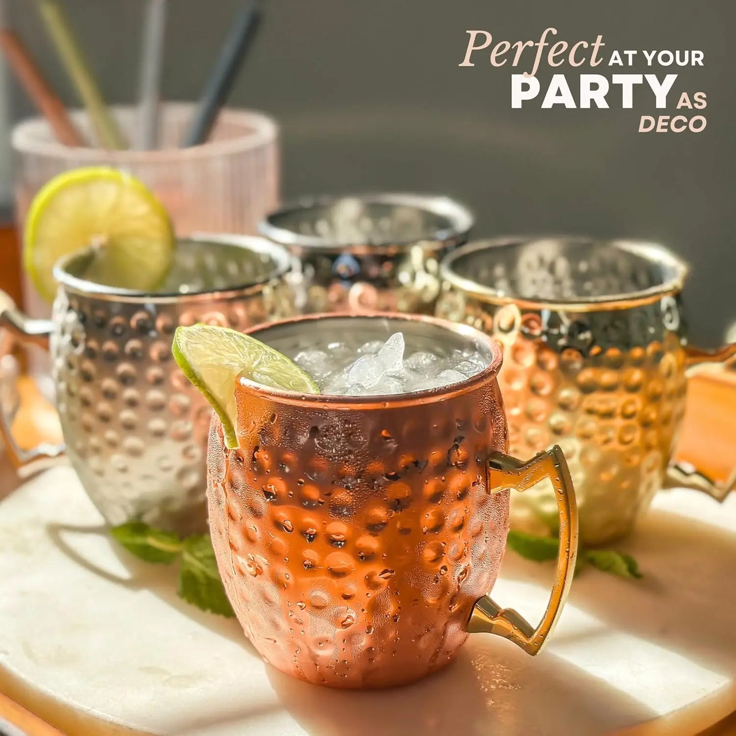High Quality Food Grade Beer Mug Copper Canecas De Cobre Moscow Mule Mug with Handle