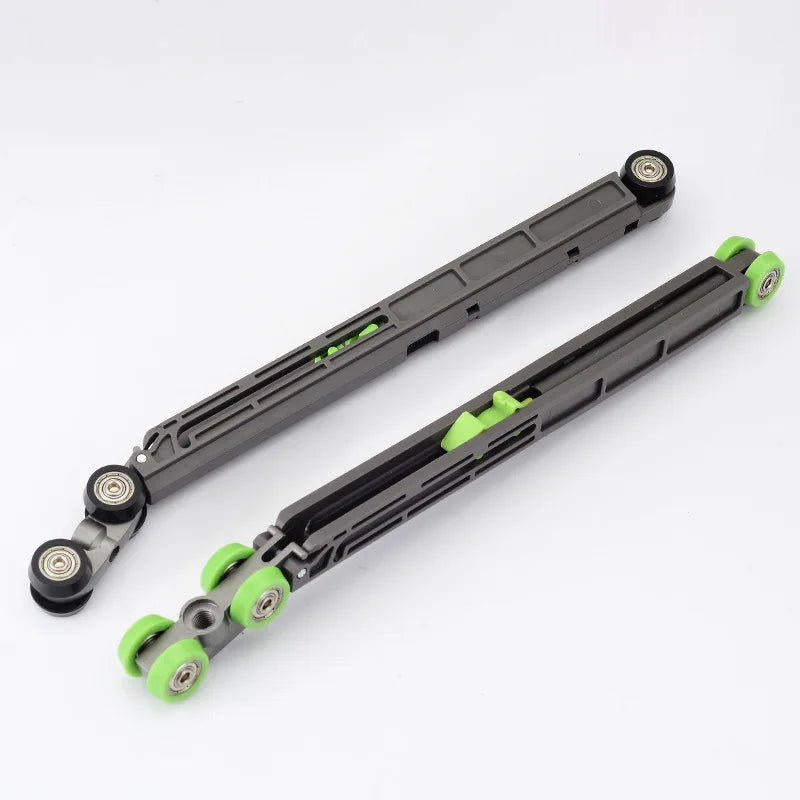 Modern Sliding Door Double Side Soft Close Damper Aluminum Frame Slim Design Commercial Use Slide Track Roller System
