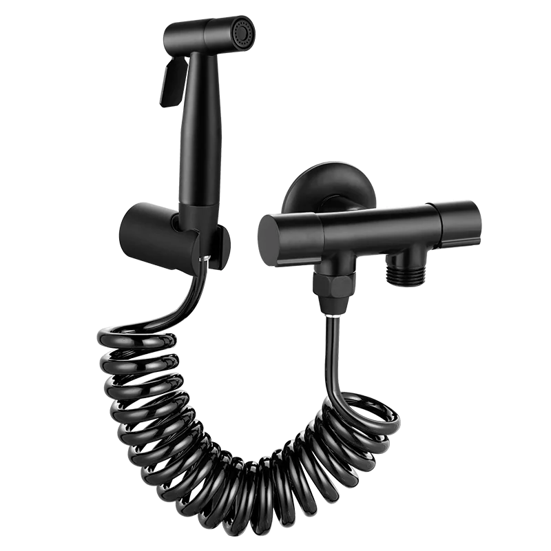 Black Stainless Steel 304 Modern Eco-Friendly Handheld Shattaf Set Bidet Shower Sprayer Kit Toilet Spray Gun with Hose