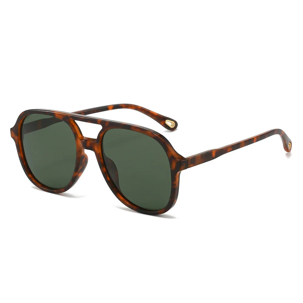 XY9708 Retro Men Women Eyewear Double Bridge Pilot TAC Polarized Sunglasses for Driving Fishing