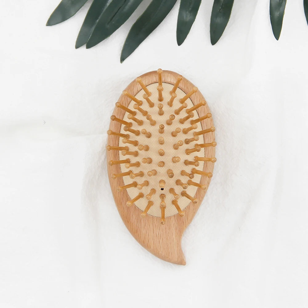 Hot Selling Professional Laser Wood Bamboo Detangling Hair Brush New Design Cheap Price Private Label