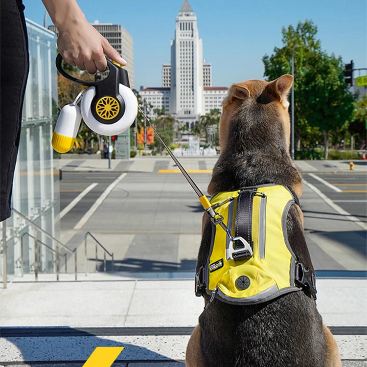 4M Reflective Retractable Dog Leash Strong Flexible Light up Dog Collar for 25/50kg Dog Soft Plastic Cat Leash in  Large Size