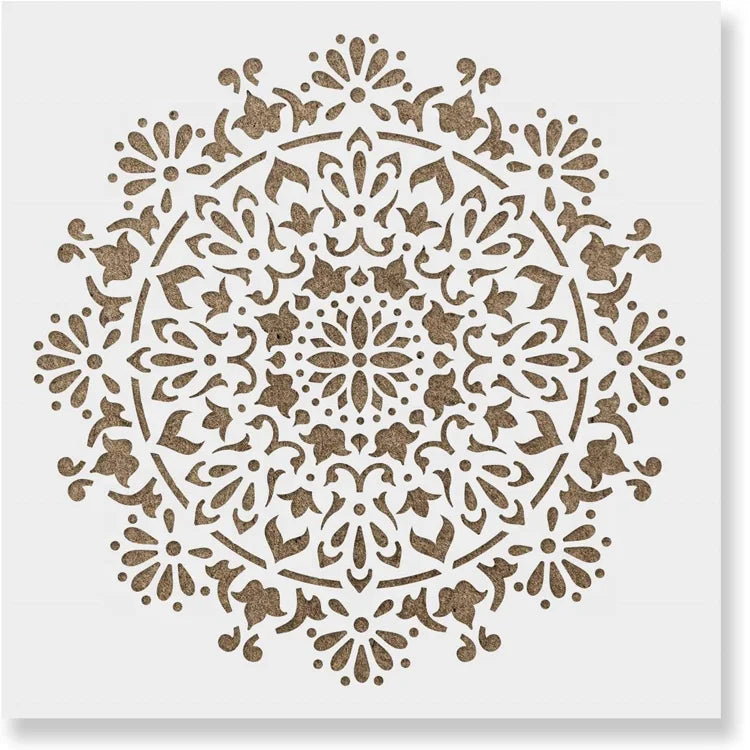 Custom Large Mandala Wall Stencil 30*30cm Painting Stencils for Furniture Floor Decoration