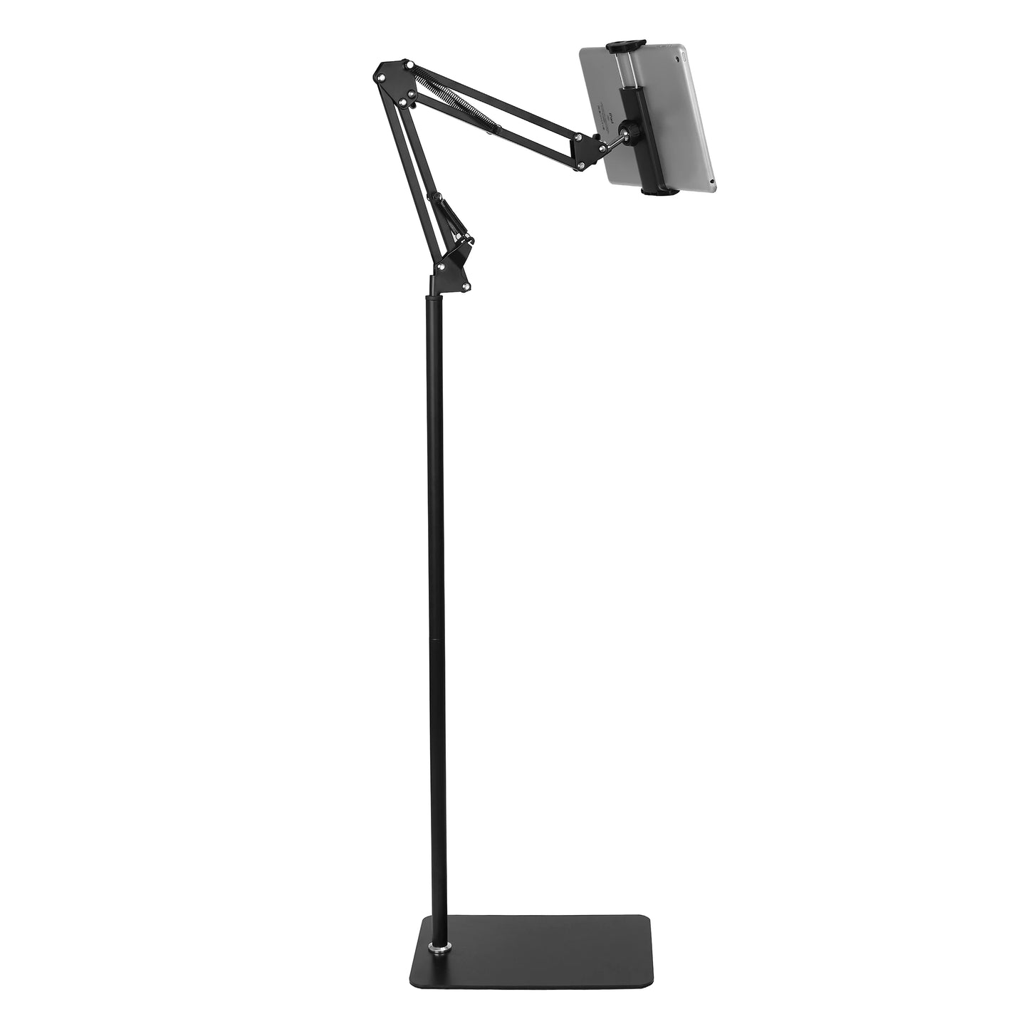 Rayyu Adjustable Gooseneck Phone Stand-Universal Flexible Long Arm Stand for Phone Tablet Laptop (Floor Desktop Use) Black