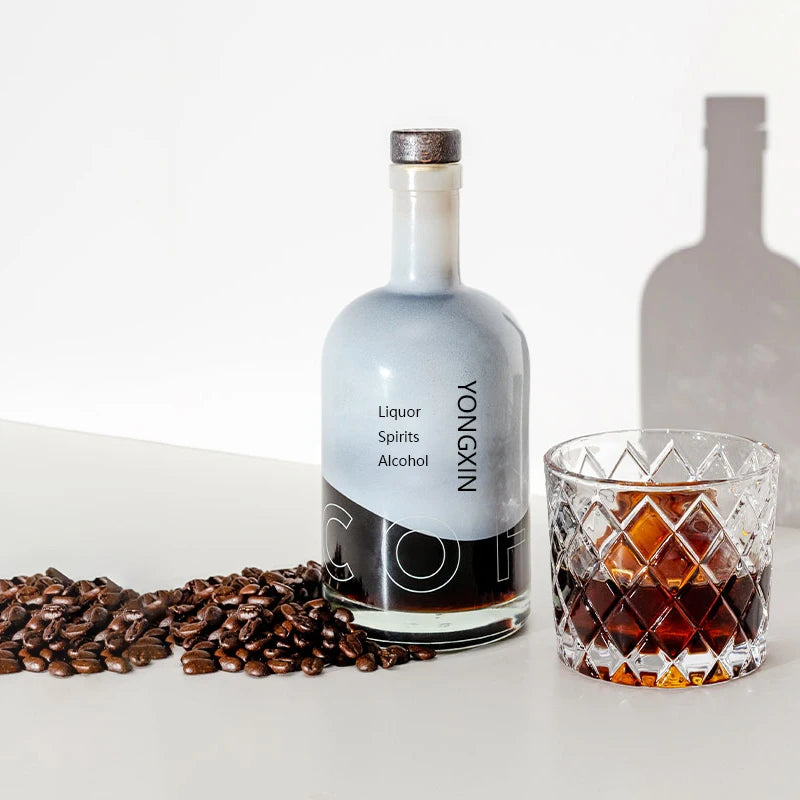 Customized Vodka Whiskey Glass Bottle 200ml Whiskey Liquor Bottle Vodka Glass Bottle With Cork