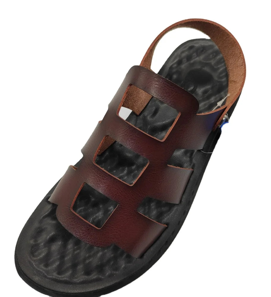 Men's Waterproof Platform Outdoor Winter Leather Sandals Anti-slip Casual Can Be Customized Color & Logo