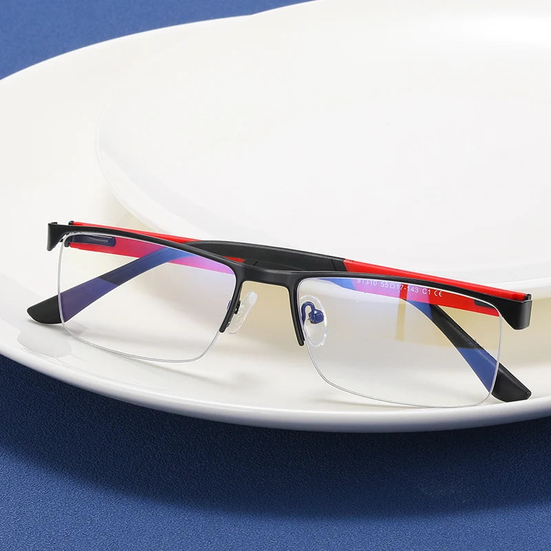 MS 91310  Lightweight Metal Glasses Anti-Blue Light Business Men's Fashionable Style Optical Glasses
