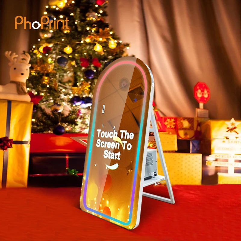 Factory Price Beauty Magic Mirror Booth Machine with Selfie Function and Printer Compatible with Camera
