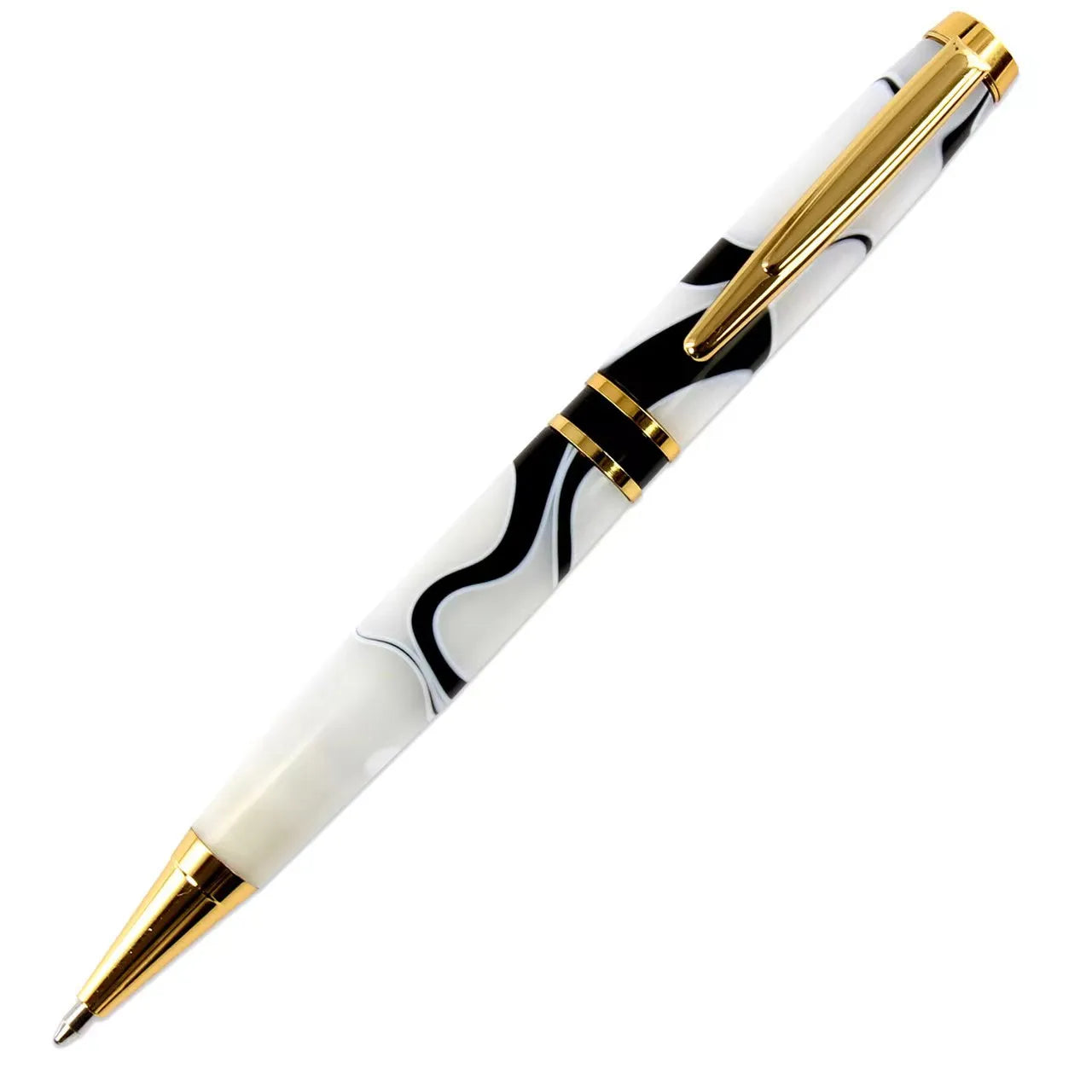 Lathe DIY Wooden Pen Making Kits Self Assembly Woodturning Ball Point Pen Parts Wood Twist Pen Turning Kit