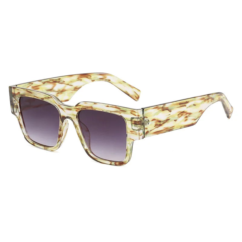 Hot Selling New Models in 2026 Custom Wide Leg Fashion Personalized Big Frame Rectangle Shades Sunglasses