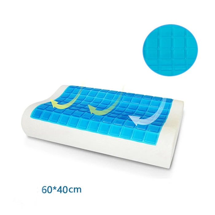 Neck Rectangle Cooling Ergonomic Orthopedic Support Solid Gel Memory Foam Customizable Sleeping Bed Pillow