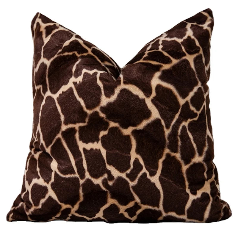 Leopard zebra Print 100% Polyester Velvet Cushion Cover Custom Cushion Covers Bulk