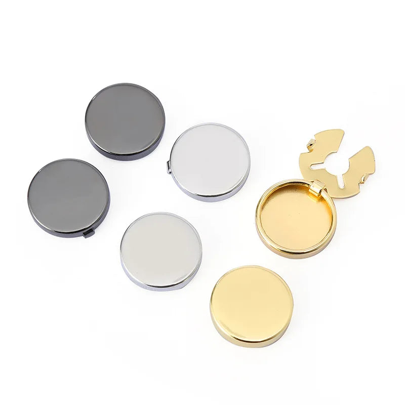New Simple High-end Iron Cuff Link Button Box Turtle Button Flat Head Toe Card Premium Luxury Engagement Wedding Cuff Link Sh