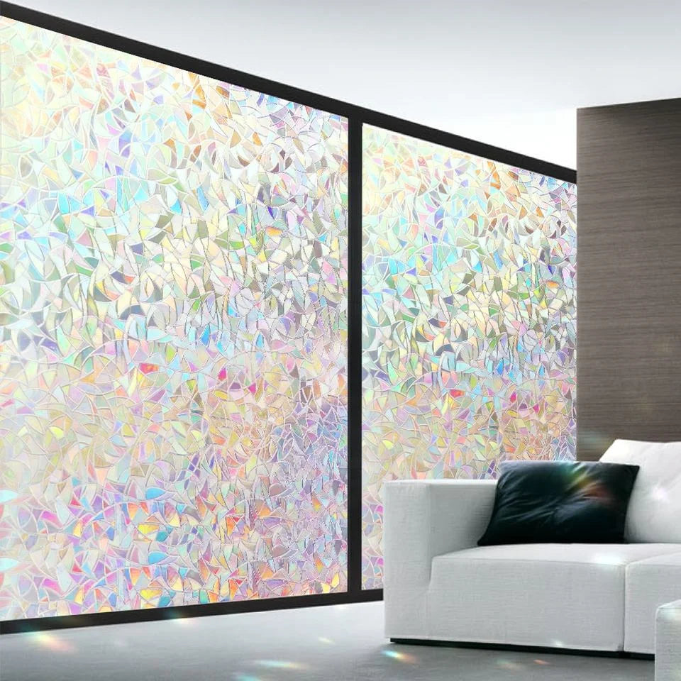 3D Self Adhesive Removable Static Cling Decorative Window Film Without Glue