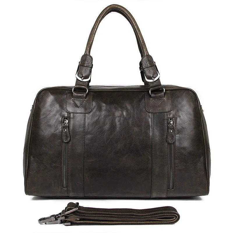 Men's Business Duffle Travel Leather Bags Handbags Shoulder Messenger Travel Large Capacity Luggage Bags Suitcase Organizer