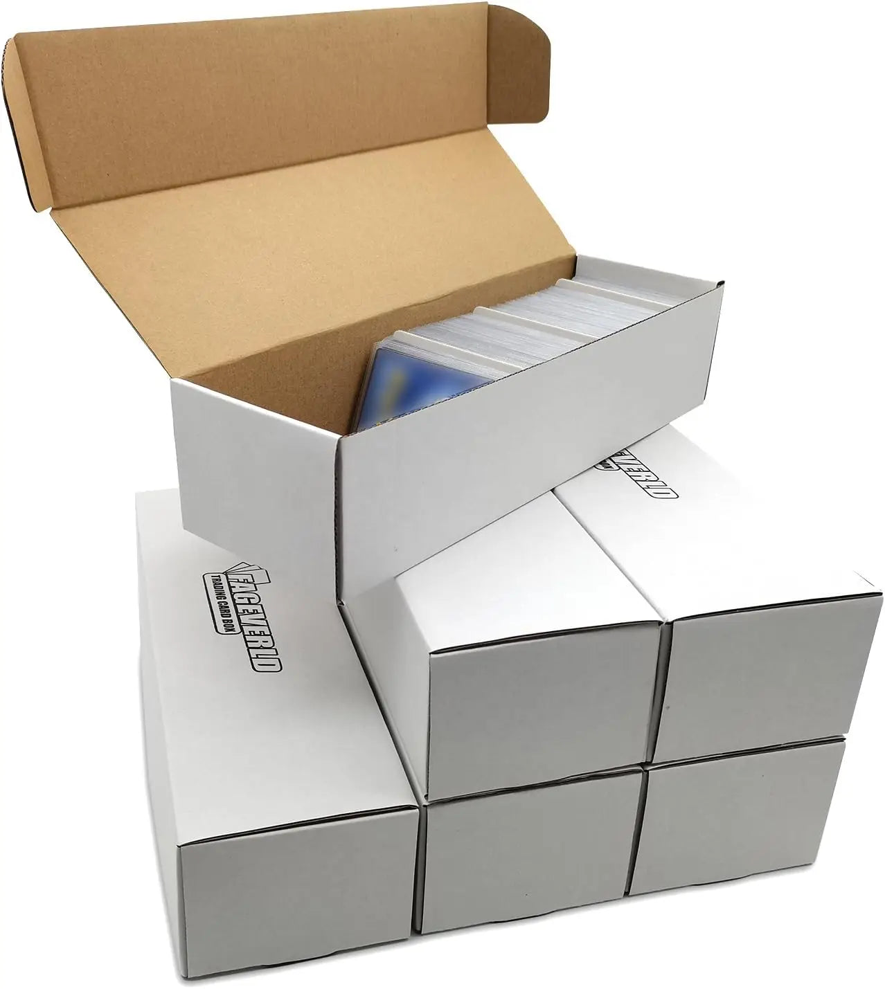 Custom White Corrugated Cardboard Mailing Boxes Cardboard Storage Boxes with Dividers for Playing Cards