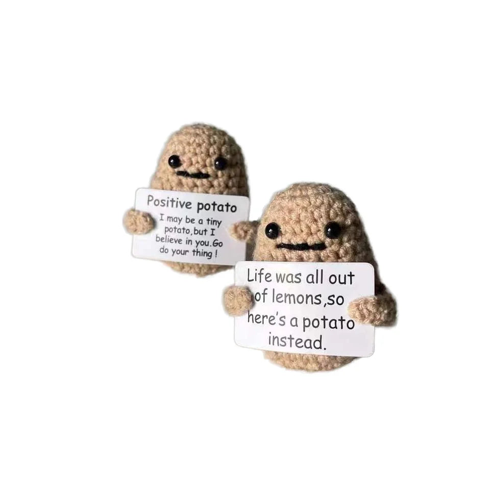 Hot Selling Positive Energy 100% Wool Knit Handmade Potato Doll Novelty Gifts Valentine's Day Toplin Brand