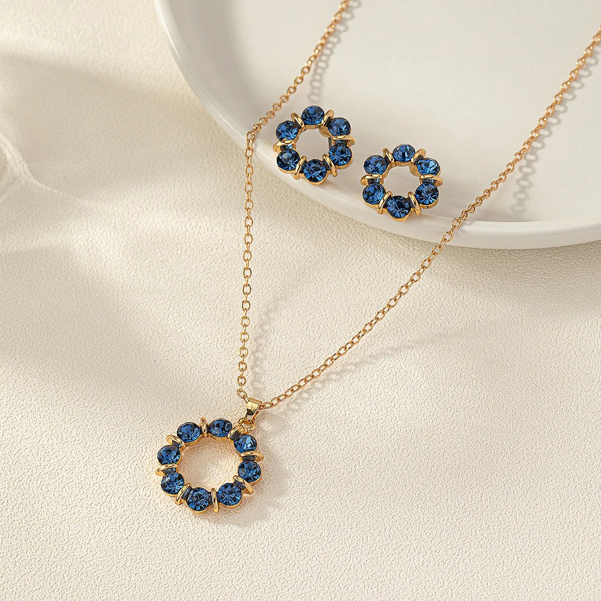 Fashion Necklace Zircon Gold Plated Necklace Diamond 18k Gold Plated Women Necklace for Lady